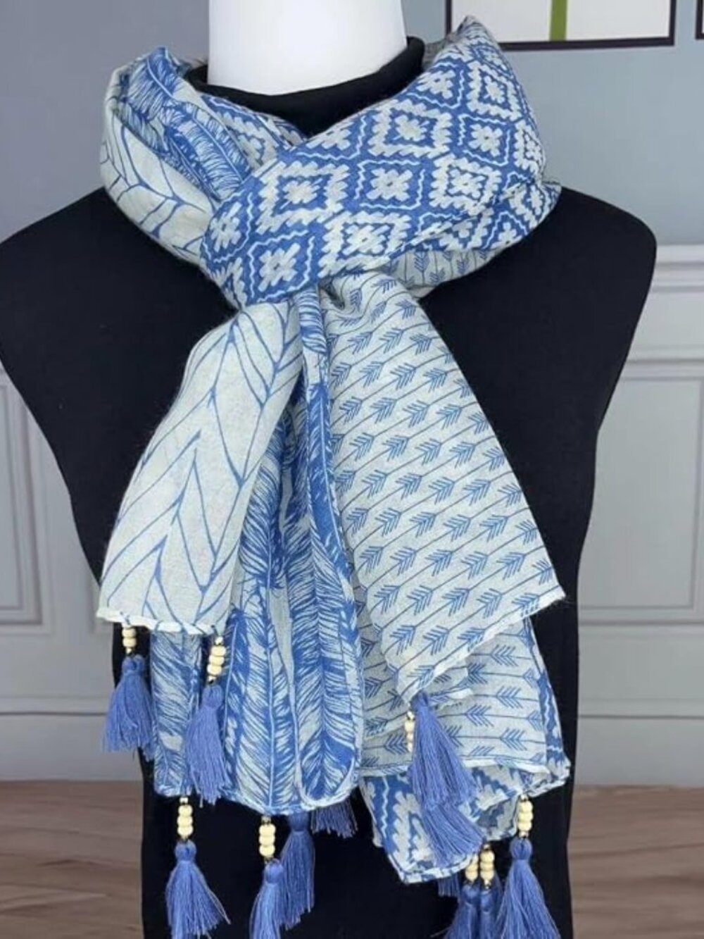 Women’s Boho Travel Scarf Lightweight Oversized Shawl Wrap Multicolor